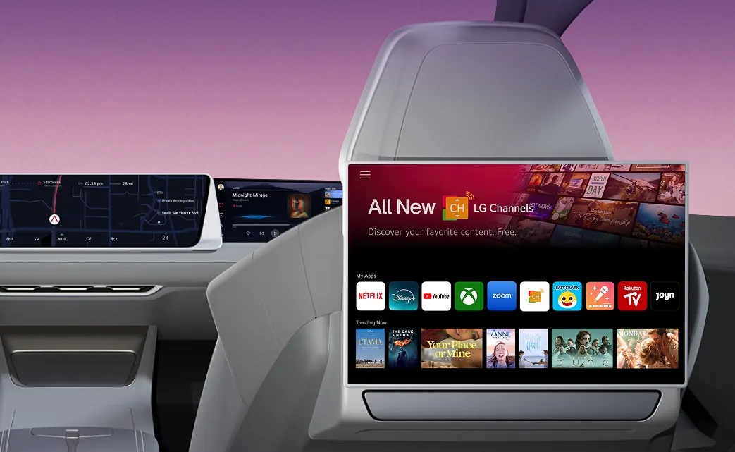 Xbox, streaming e videochamadas sobre rodas: a LG quer transformar os automóveis numa sala de estar